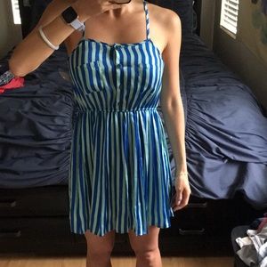 Heritage 1981 Blue and green striped dress